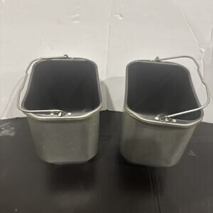 Lot of 2 Breadman BK2000B Bread Pans & Kneading Paddles Replacement Parts
